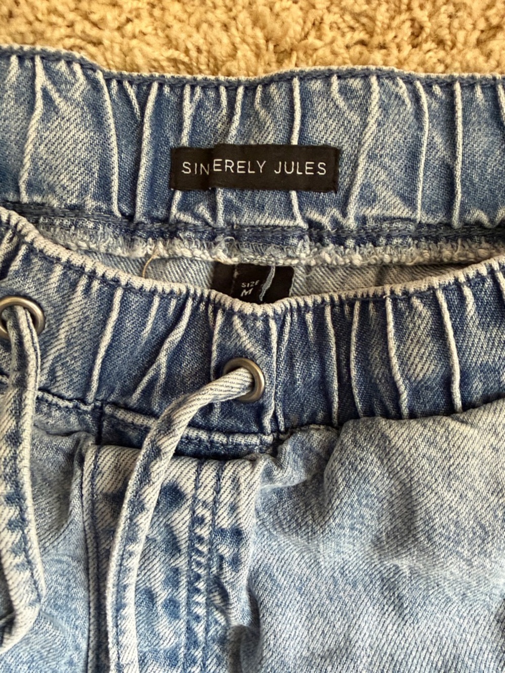 Sincerely Jules Light Wash Wide Leg Denim Pants